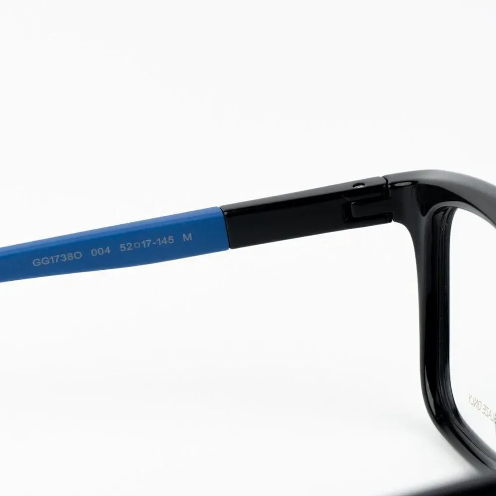 SALE! NEW Gucci GG1738O 004 Black Blue Unisex Square Eyeglasses GG 1738O